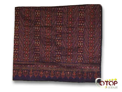 Mudmee Silk Cloth with Luk Kaew Pattern