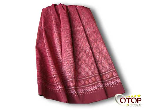 Natural Dyed Mudmee Silk Cloth (with Hook Pattern)
