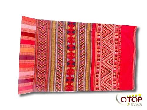 Hand-Woven Cotton Cloth Decorated with Silk Thread